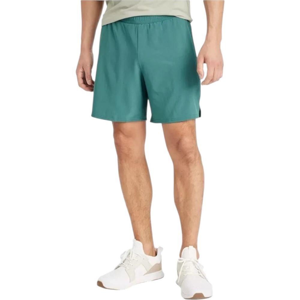 All in Motion Active Shorts Work Out Running Teal Green Shorts Linner Mens XL 7”